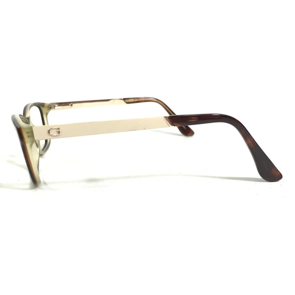 Guess Eyeglasses Frames Tortoise Beige Gold Rectangular Cat Eye 53-16-130